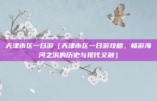 天津市区一日游(天津市区一日游攻略,畅游海河之滨的历史与现代交融)