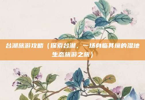 台湖旅游攻略(探索台湖,一场身临其境的湿地生态旅游之旅)