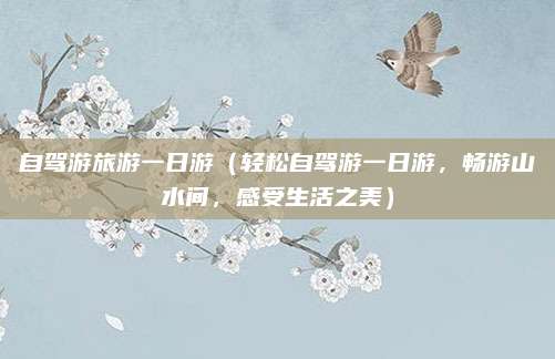 自驾游旅游一日游（轻松自驾游一日游，畅游山水间，感受生活之美）
