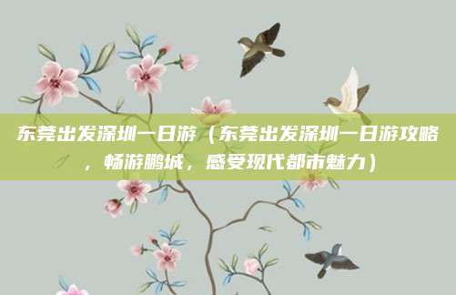 东莞出发深圳一日游（东莞出发深圳一日游攻略，畅游鹏城，感受现代都市魅力）