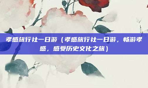 孝感旅行社一日游(孝感旅行社一日游,畅游孝感,感受历史文化之旅)