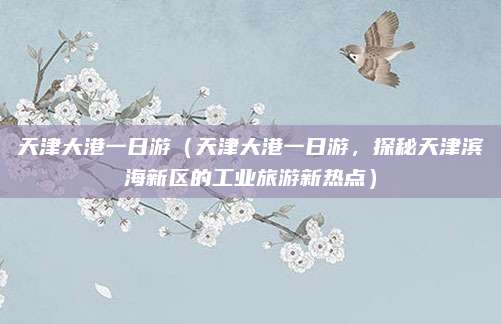 天津大港一日游（天津大港一日游，探秘天津滨海新区的工业旅游新热点）