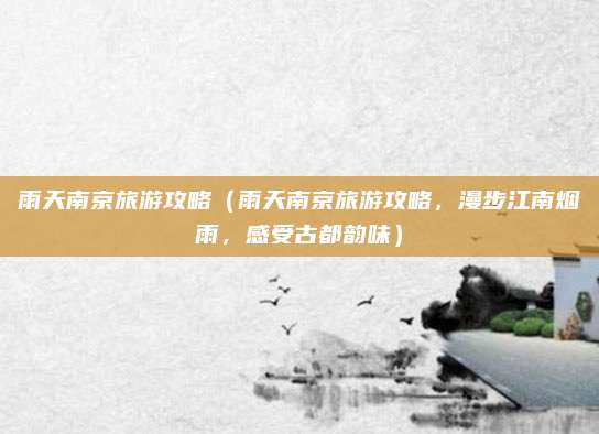 雨天南京旅游攻略(雨天南京旅游攻略,漫步江南烟雨,感受古都韵味)