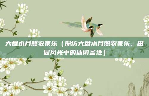 六盘水月照农家乐（探访六盘水月照农家乐，田园风光中的休闲圣地）