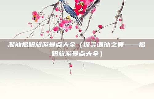 潮汕揭阳旅游景点大全(探寻潮汕之美——揭阳旅游景点大全)