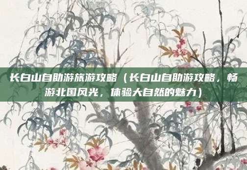 长白山自助游旅游攻略(长白山自助游攻略,畅游北国风光,体验大自然的魅力)