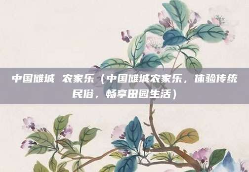 中国傩城 农家乐(中国傩城农家乐,体验传统民俗,畅享田园生活)
