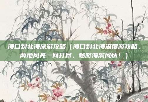 海口到北海旅游攻略（海口到北海深度游攻略，两地风光一网打尽，畅游海滨风情！）