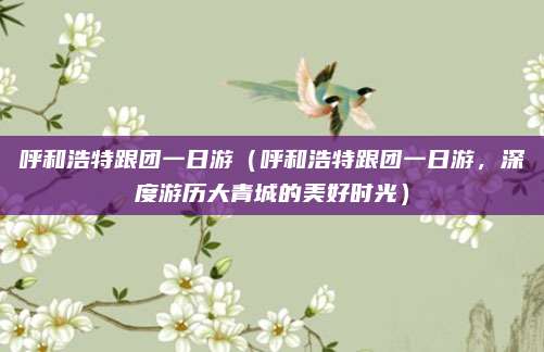 呼和浩特跟团一日游(呼和浩特跟团一日游,深度游历大青城的美好时光)