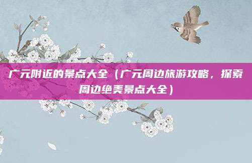 广元附近的景点大全(广元周边旅游攻略,探索周边绝美景点大全)