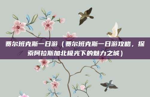 费尔班克斯一日游(费尔班克斯一日游攻略,探索阿拉斯加北极光下的魅力之城)