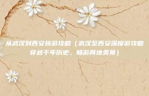 从武汉到西安旅游攻略（武汉至西安深度游攻略穿越千年历史，畅游两地美景）
