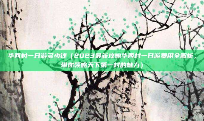 华西村一日游多少钱(2023最新攻略华西村一日游费用全解析,带你领略天下第一村的魅力)