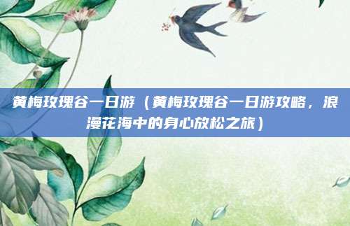 黄梅玫瑰谷一日游(黄梅玫瑰谷一日游攻略,浪漫花海中的身心放松之旅)