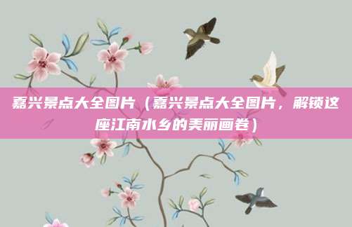 嘉兴景点大全图片(嘉兴景点大全图片,解锁这座江南水乡的美丽画卷)