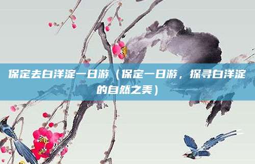 保定去白洋淀一日游（保定一日游，探寻白洋淀的自然之美）