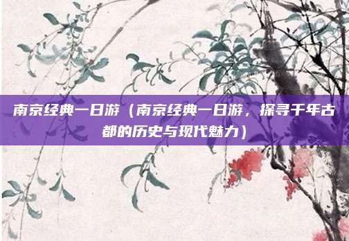 南京经典一日游(南京经典一日游,探寻千年古都的历史与现代魅力)