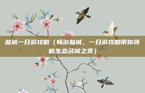 盐城一日游攻略(畅游盐城,一日游攻略带你领略生态名城之美)