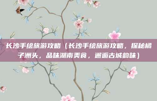 长沙手绘旅游攻略（长沙手绘旅游攻略，探秘橘子洲头，品味湖南美食，邂逅古城韵味）