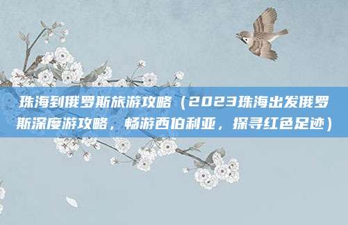 珠海到俄罗斯旅游攻略(2023珠海出发俄罗斯深度游攻略,畅游西伯利亚,探寻红色足迹)