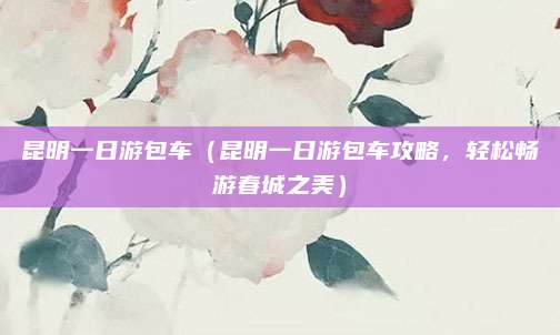 昆明一日游包车(昆明一日游包车攻略,轻松畅游春城之美)