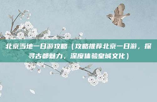 北京当地一日游攻略(攻略推荐北京一日游,探寻古都魅力,深度体验皇城文化)