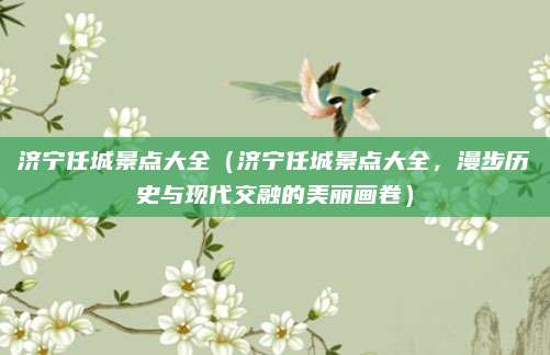济宁任城景点大全(济宁任城景点大全,漫步历史与现代交融的美丽画卷)