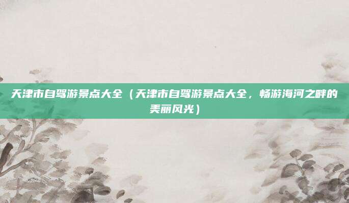 天津市自驾游景点大全(天津市自驾游景点大全,畅游海河之畔的美丽风光)