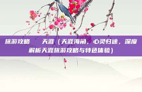 旅游攻略 天涯(天涯海角,心灵归途,深度解析天涯旅游攻略与特色体验)