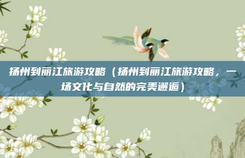 扬州到丽江旅游攻略(扬州到丽江旅游攻略,一场文化与自然的完美邂逅)