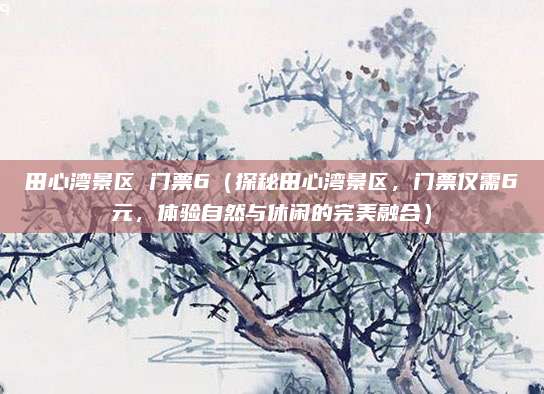 田心湾景区 门票6（探秘田心湾景区，门票仅需6元，体验自然与休闲的完美融合）