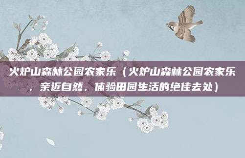 火炉山森林公园农家乐(火炉山森林公园农家乐,亲近自然,体验田园生活的绝佳去处)