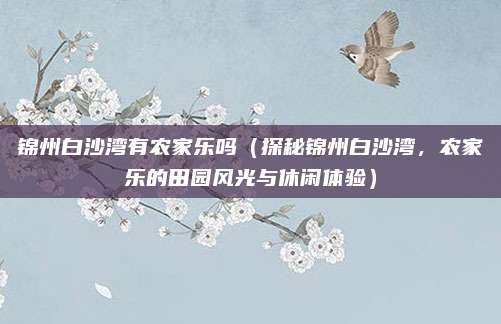锦州白沙湾有农家乐吗(探秘锦州白沙湾,农家乐的田园风光与休闲体验)