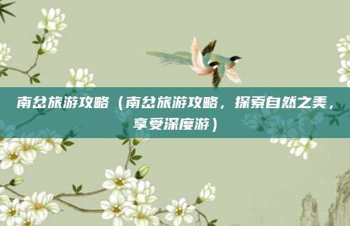 南岔旅游攻略(南岔旅游攻略,探索自然之美,享受深度游)