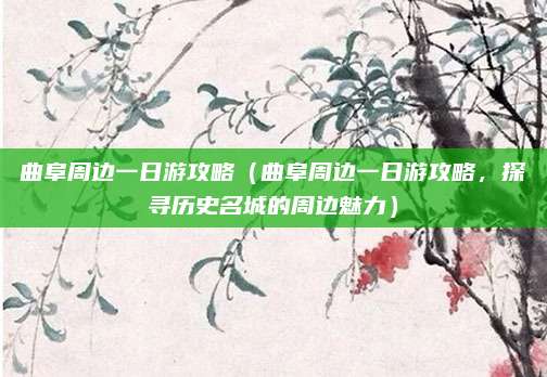 曲阜周边一日游攻略（曲阜周边一日游攻略，探寻历史名城的周边魅力）