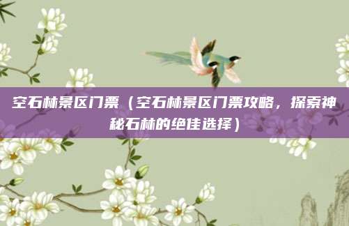 空石林景区门票(空石林景区门票攻略,探索神秘石林的绝佳选择)