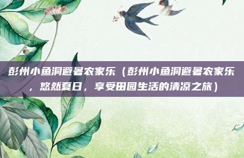 彭州小鱼洞避暑农家乐（彭州小鱼洞避暑农家乐，悠然夏日，享受田园生活的清凉之旅）