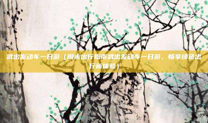 武出发动车一日游(周末出行指南武出发动车一日游,畅享绿色出行新体验)