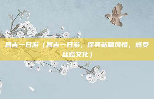 昌吉一日游(昌吉一日游,探寻新疆风情,感受丝路文化)