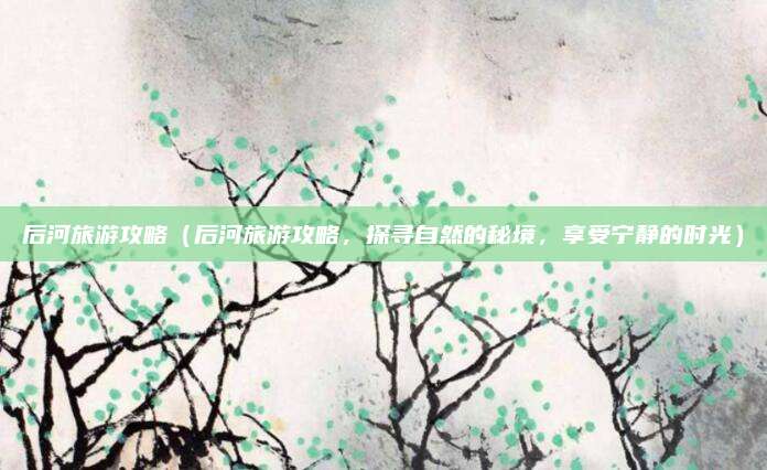 后河旅游攻略(后河旅游攻略,探寻自然的秘境,享受宁静的时光)