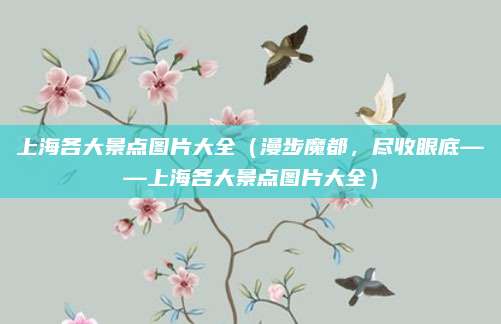 上海各大景点图片大全(漫步魔都,尽收眼底——上海各大景点图片大全)