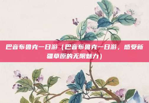 巴音布鲁克一日游(巴音布鲁克一日游,感受新疆草原的无限魅力)