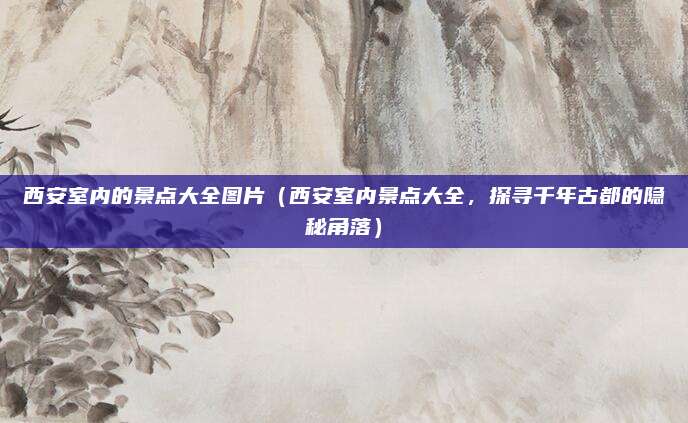西安室内的景点大全图片(西安室内景点大全,探寻千年古都的隐秘角落)