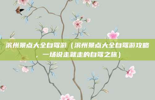 滨州景点大全自驾游(滨州景点大全自驾游攻略,一场说走就走的自驾之旅)
