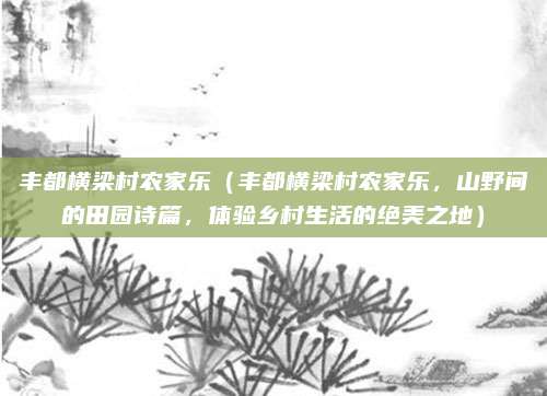 丰都横梁村农家乐(丰都横梁村农家乐,山野间的田园诗篇,体验乡村生活的绝美之地)