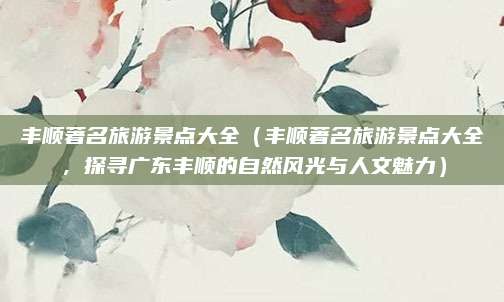 丰顺著名旅游景点大全（丰顺著名旅游景点大全，探寻广东丰顺的自然风光与人文魅力）
