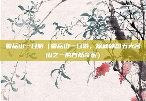 雪岳山一日游(雪岳山一日游,探秘韩国五大名山之一的自然奇观)