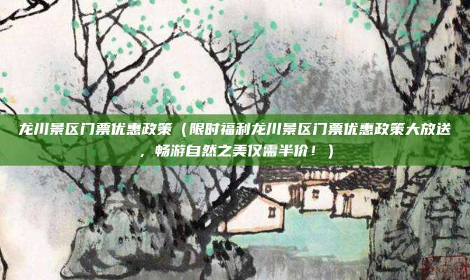 龙川景区门票优惠政策(限时福利龙川景区门票优惠政策大放送,畅游自然之美仅需半价!)