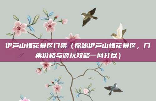 伊芦山梅花景区门票(探秘伊芦山梅花景区,门票价格与游玩攻略一网打尽)