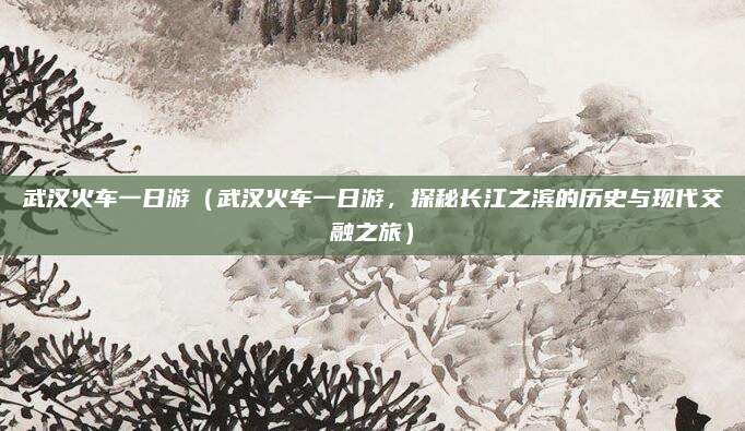 武汉火车一日游(武汉火车一日游,探秘长江之滨的历史与现代交融之旅)